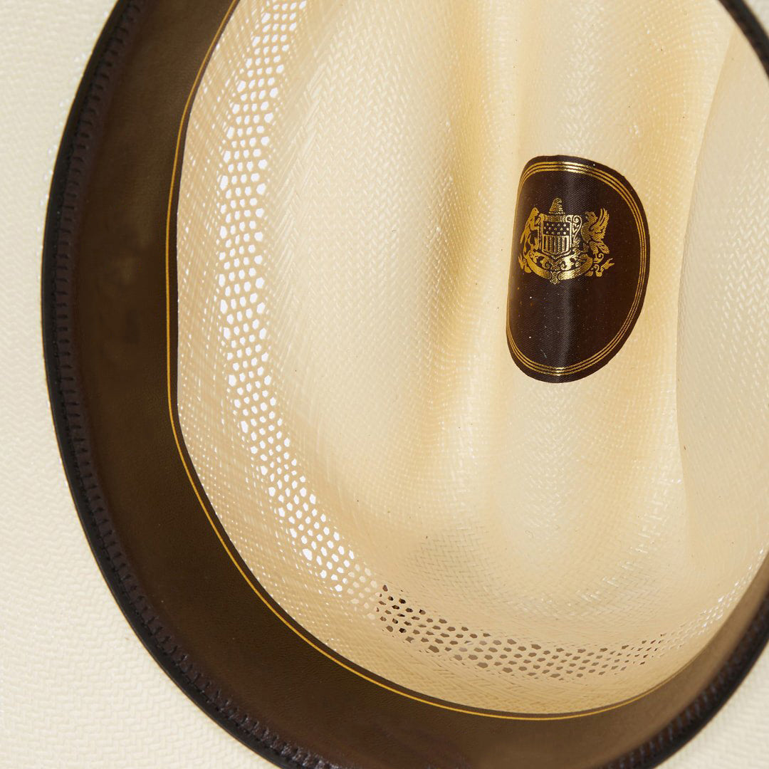 Straw Cowboy Hat – Ventilated Cattleman Western Hat with Leather Band
