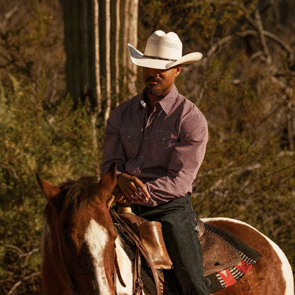 Straw Cowboy Hat – Ventilated Cattleman Western Hat with Leather Band
