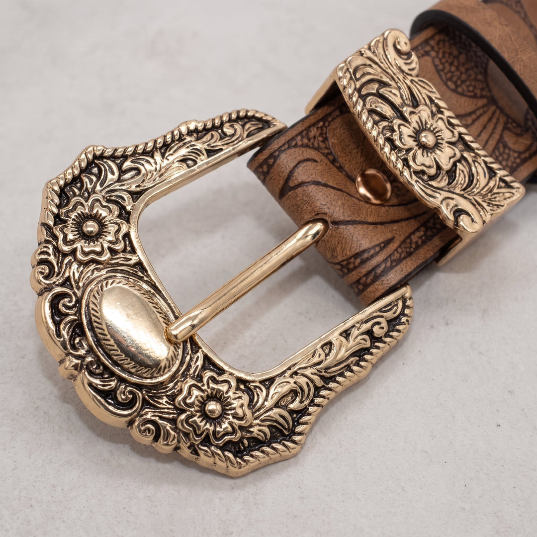 Buckle, keeper and tip of the Nash Belt three-piece set