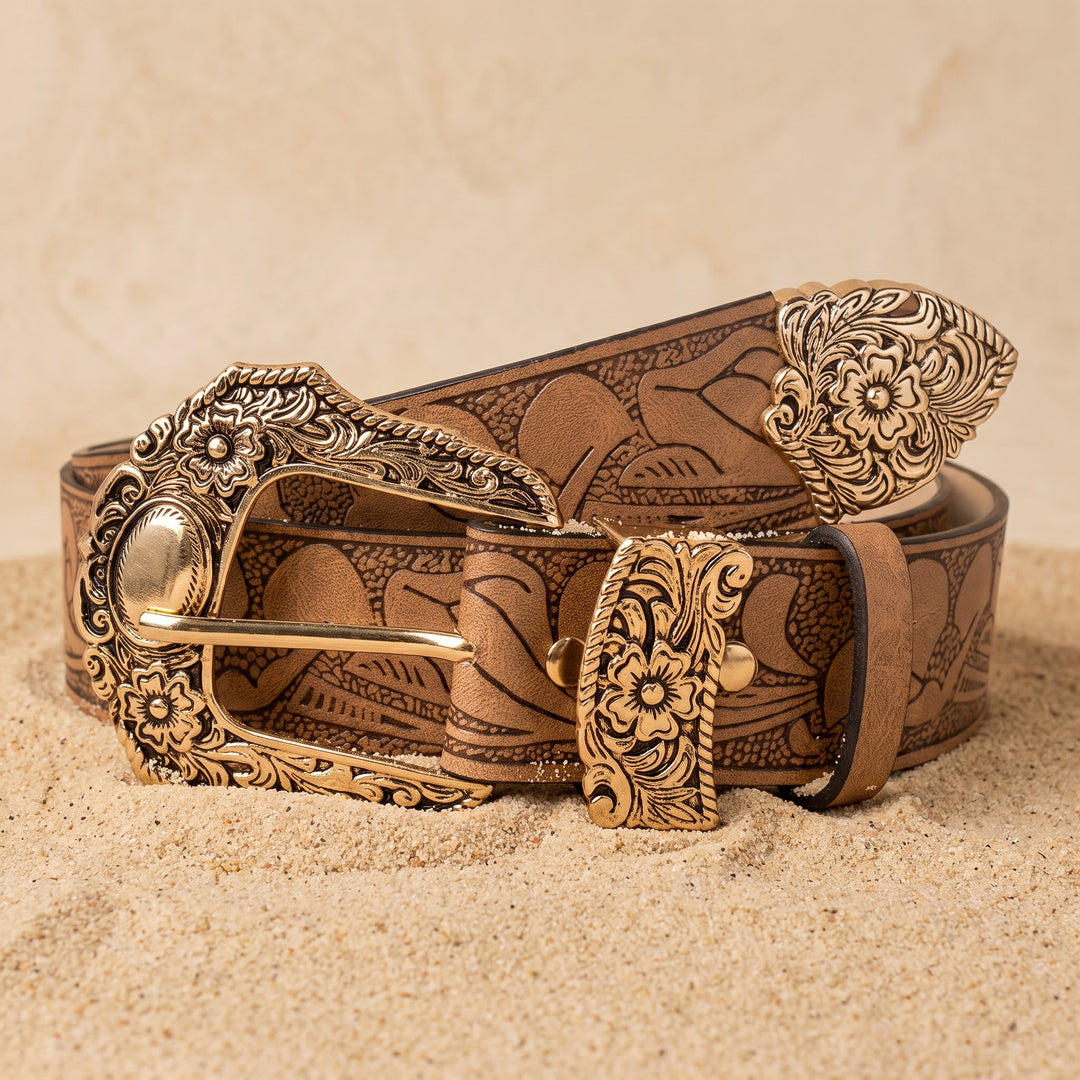 The Nash Belt coiled on sand