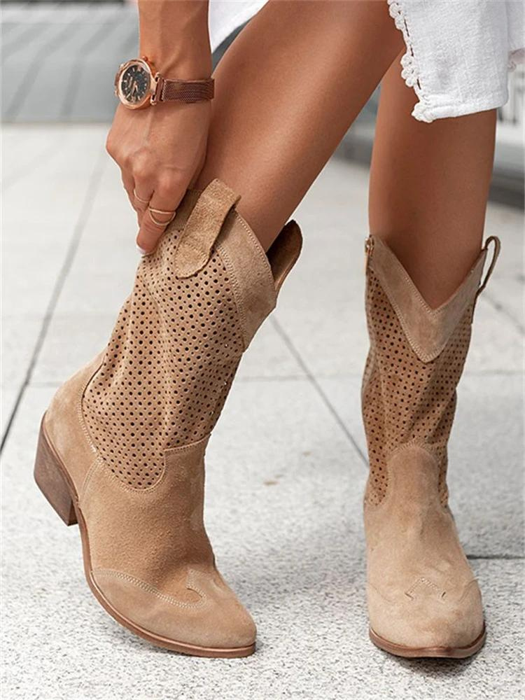 Women's Breathable Cowboy Boots – Comfortable Western Boots for Everyday Wear