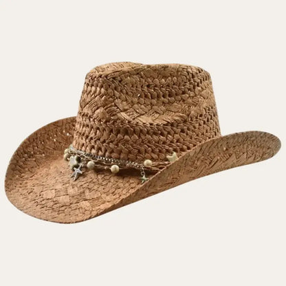 Australian Straw Cowboy Hat – Western Hat with Star Charm Band
