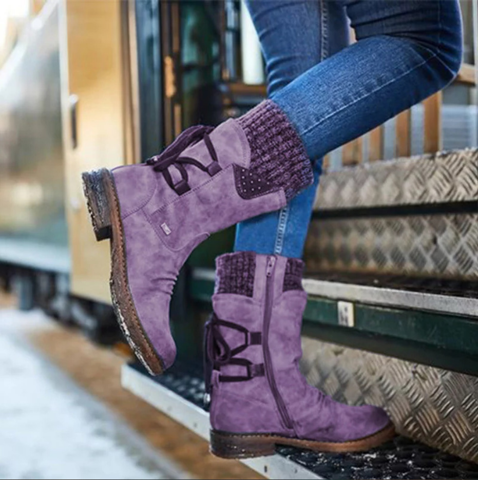 The Reeves Boots in purple