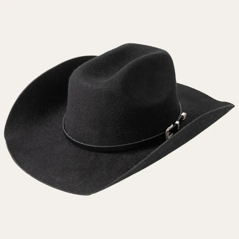 Black Wool Cowboy Hat – Timeless Western Hat with Traditional Band